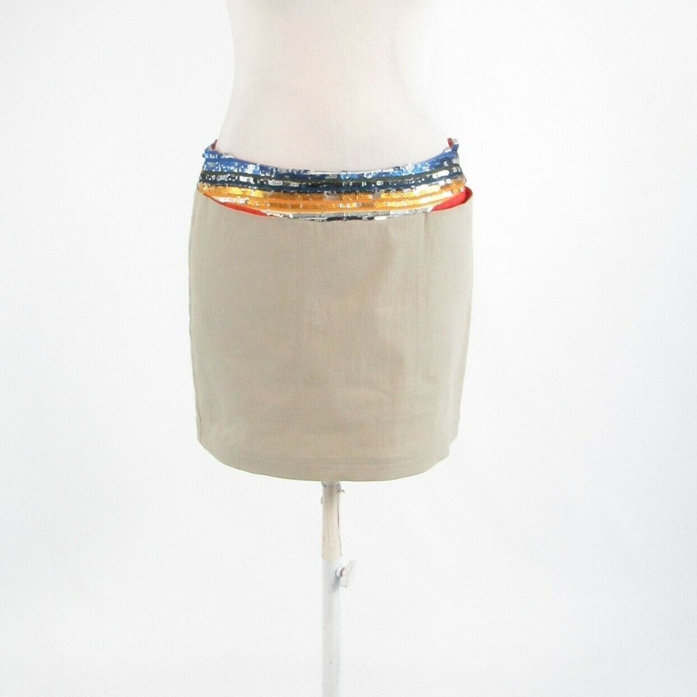 Beige yellow ARTELIER mini skirt 4